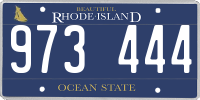RI license plate 973444