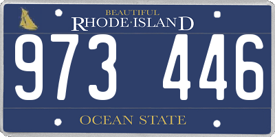 RI license plate 973446