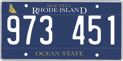 RI license plate 973451