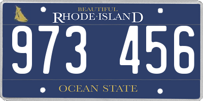 RI license plate 973456