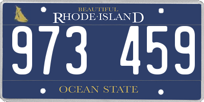 RI license plate 973459