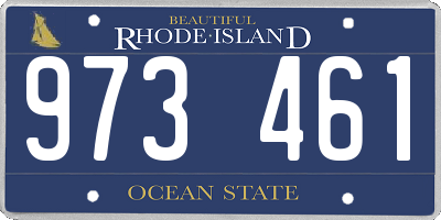 RI license plate 973461