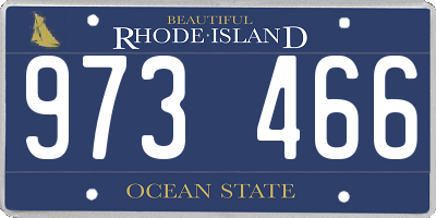RI license plate 973466