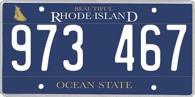 RI license plate 973467