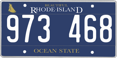 RI license plate 973468