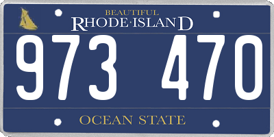 RI license plate 973470