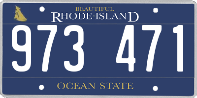 RI license plate 973471