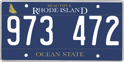 RI license plate 973472