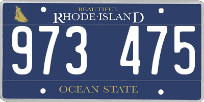 RI license plate 973475
