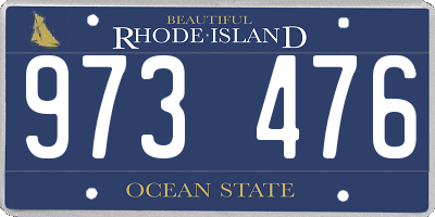 RI license plate 973476