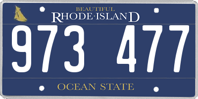 RI license plate 973477