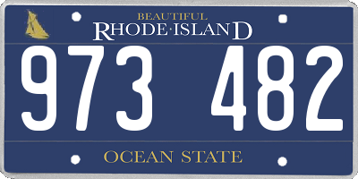 RI license plate 973482