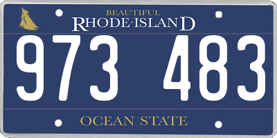 RI license plate 973483