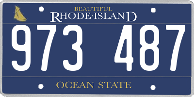 RI license plate 973487