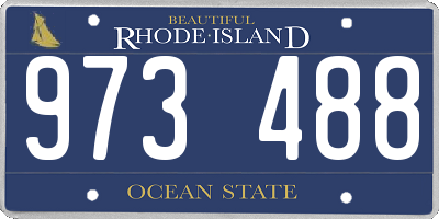 RI license plate 973488