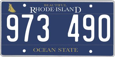 RI license plate 973490