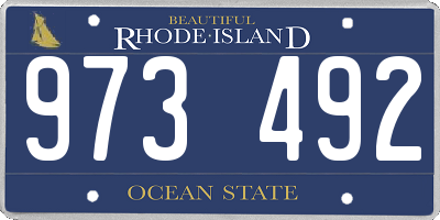 RI license plate 973492