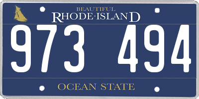 RI license plate 973494