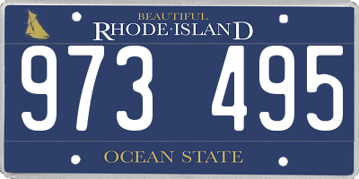RI license plate 973495