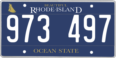 RI license plate 973497
