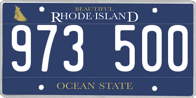 RI license plate 973500