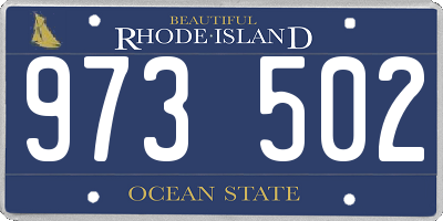 RI license plate 973502