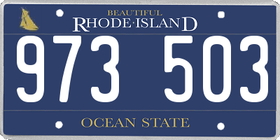 RI license plate 973503