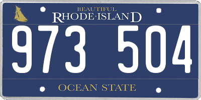 RI license plate 973504