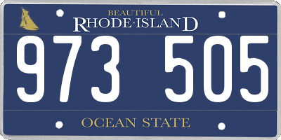 RI license plate 973505