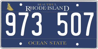 RI license plate 973507