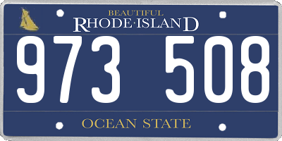 RI license plate 973508