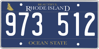 RI license plate 973512