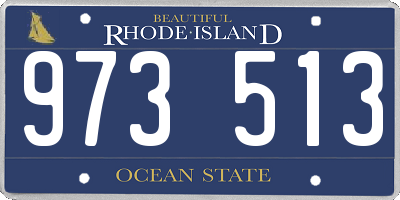 RI license plate 973513