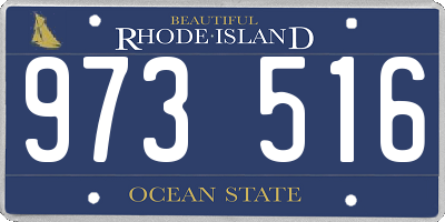 RI license plate 973516