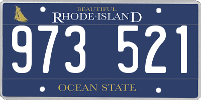 RI license plate 973521