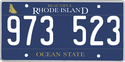 RI license plate 973523