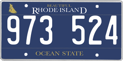 RI license plate 973524