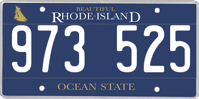 RI license plate 973525