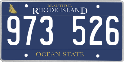 RI license plate 973526