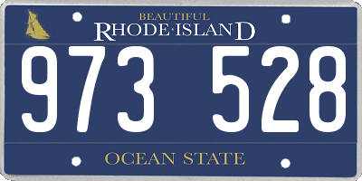 RI license plate 973528