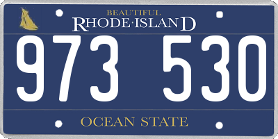 RI license plate 973530
