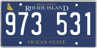 RI license plate 973531
