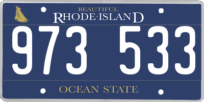 RI license plate 973533