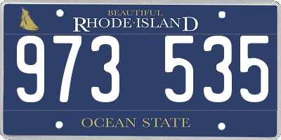 RI license plate 973535