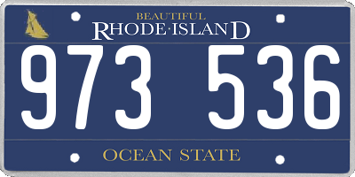 RI license plate 973536