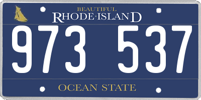 RI license plate 973537