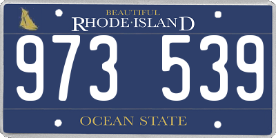 RI license plate 973539