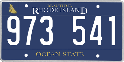 RI license plate 973541