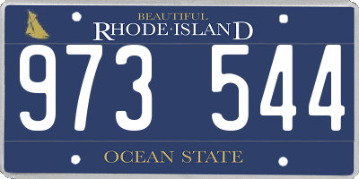 RI license plate 973544
