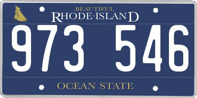 RI license plate 973546